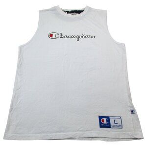 Champion Authentic Athleticwear Tank Top Mens Large White Sleeveless Pullover